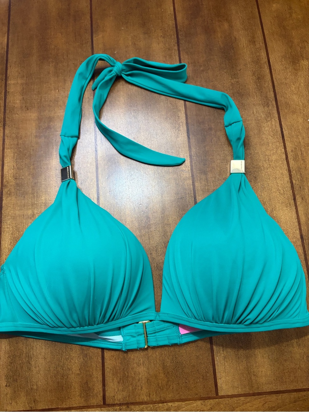 Victoria's Secret Green Halter Bikini Top